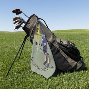 Serviette De Golf Votre photo Hole in One Stats golf serviette