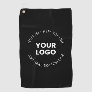 Serviette De Golf Votre propre logo et texte circulaire modifiable