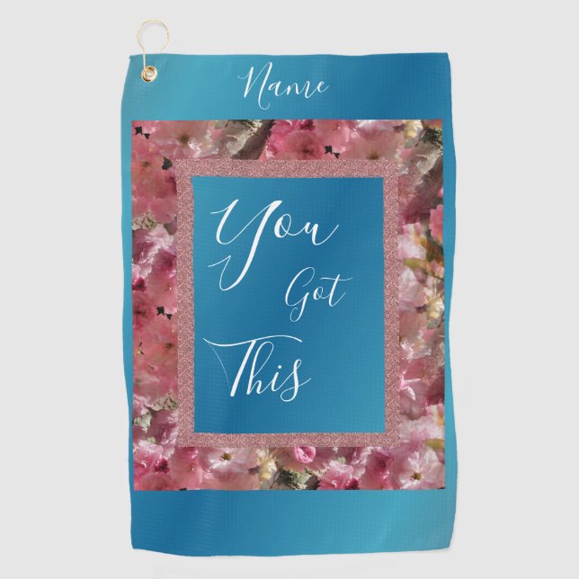Serviette De Golf Vous Avez Ce Ressort Rose Blossoms Inspirant (Devant)