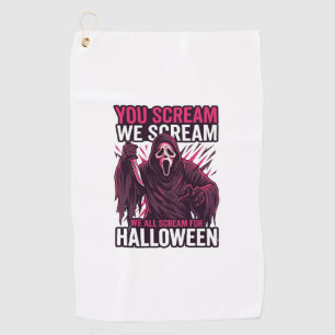 Serviette De Golf Vous criez Nous Halloween Ghostface Couteau Sangla