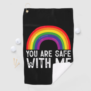 Serviette De Golf Vous êtes en sécurité avec moi LGBTQ Mois de la fi