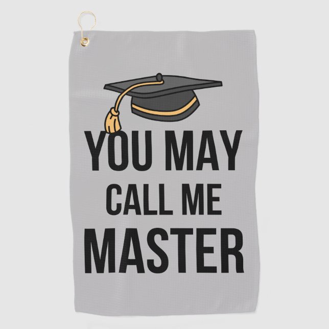 Serviette De Golf Vous Pouvez M'Appeler Maître. (Devant)