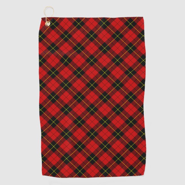 Serviette De Golf Wallace Red Tartan (Devant)