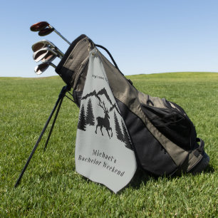 Serviette De Golf Week-end de célibataire chasse au chevreuil gris r