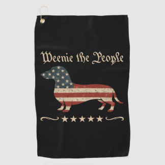 Serviette De Golf Weenie Le Peuple Dachshund 4 juillet