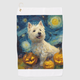 Serviette De Golf West Highland Terrier Cute Dog Halloween Jack O La