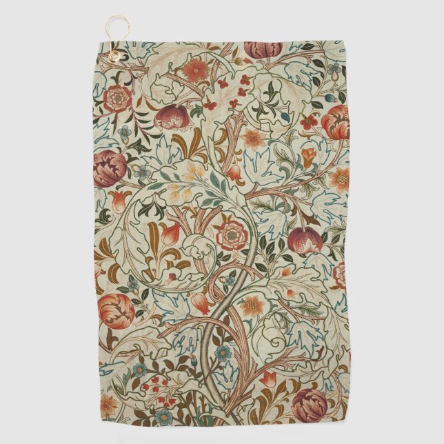 Serviette De Golf William Morris Acanthus Broderie Motif Floral (Devant)
