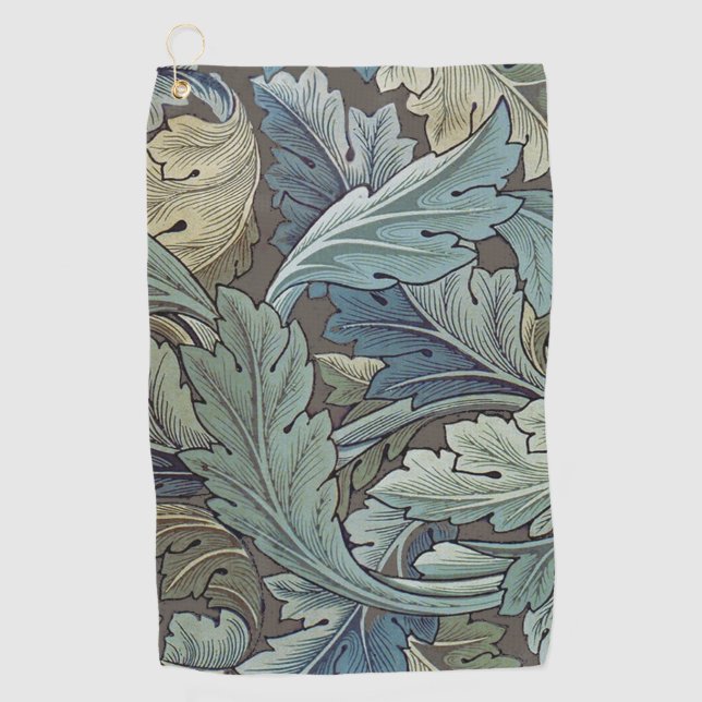 Serviette De Golf William Morris Acanthus Sage Fleur Floral Botaniqu (Devant)