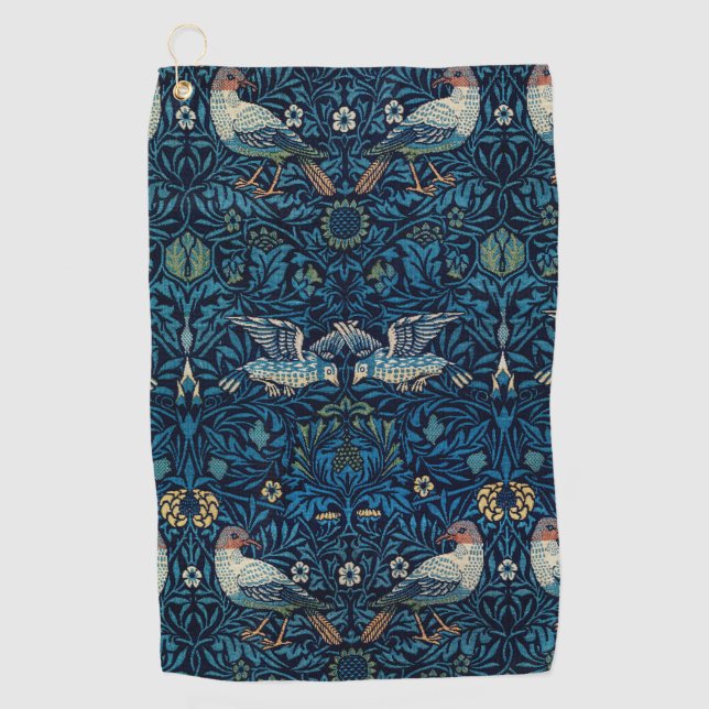 Serviette De Golf William Morris Blue Birds Tapestry Classic (Devant)