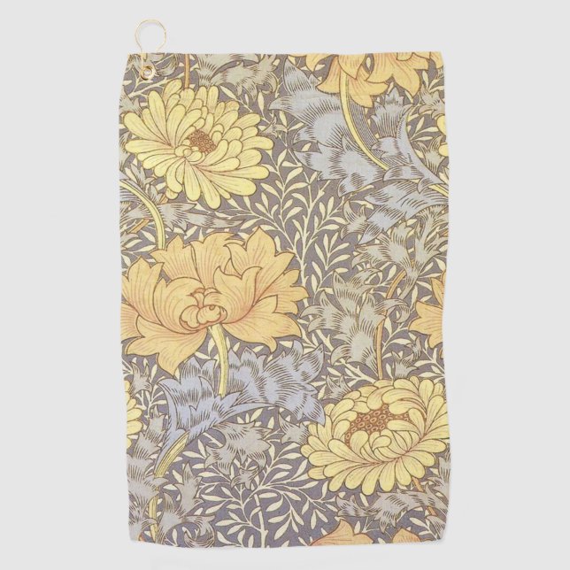 Serviette De Golf William Morris Chrysanthemum Fleurs maman (Devant)