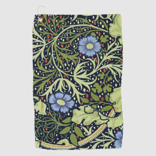 Serviette De Golf William Morris Fleur d'antiquité aux algues marine