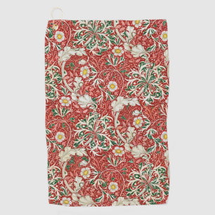 Serviette De Golf William Morris Fleur d'antiquité aux algues Vert r