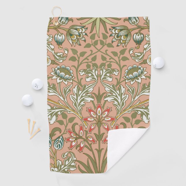 Serviette De Golf William Morris Hyacinth Flower Rose Art (En situation)