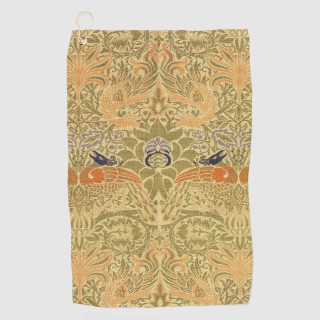 Serviette De Golf William Morris Peacock & Dragon Arts & Artisanat (Devant)