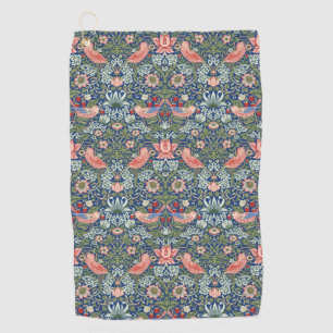 Serviette De Golf William Morris Strawberry Thief Marine Corail