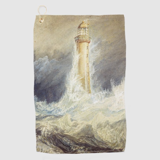 Serviette De Golf William Turner - Phare de Bell Rock (Devant)