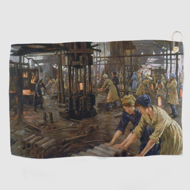 Serviette De Golf WW1 1918 Les femmes qui travaillent dans une usine (Horizontal)