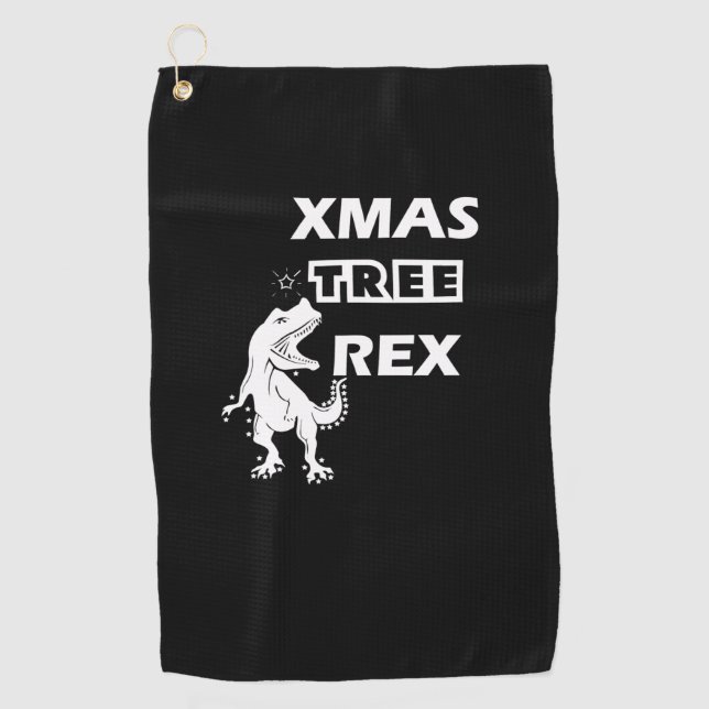 Serviette De Golf Xmas Tree Rex - Dinosaures Dinosaures tee - shirts (Devant)