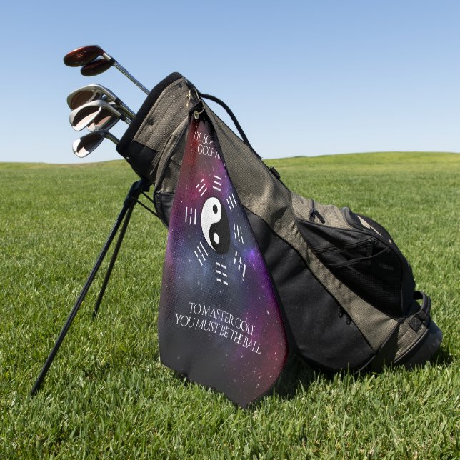 Serviette De Golf Yin Yang avec Symboles de trigramme Bagua I-Ching (Vert)