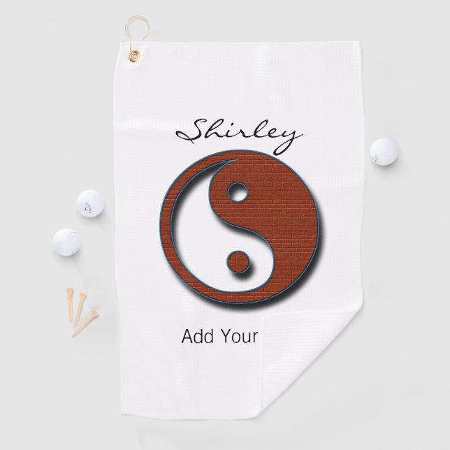 Serviette De Golf Yin Yang par Shirley Taylor (En situation)