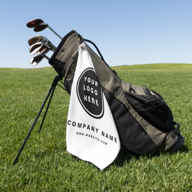 Serviette De Golf Your Business Logo Promoteur Business Company (Vert)
