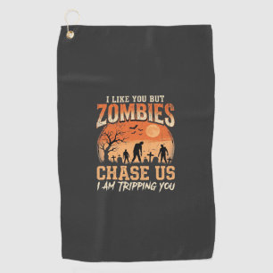 Serviette De Golf Zombies Drôles de Halloween Nous Pourchassent Desi