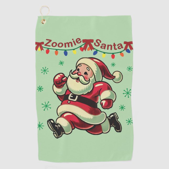 Serviette De Golf Zoomie Père Noël Noël (Devant)