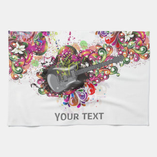 Serviette de guitare colorée personnalisée