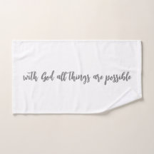 Serviette de gym Avec Dieu toutes les choses sont 
