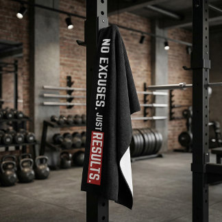 Serviette de gym Motivation Entraînement Sans Excu