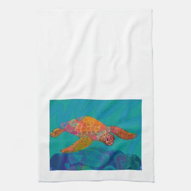 Serviette de la tortue de mer (Vertical)