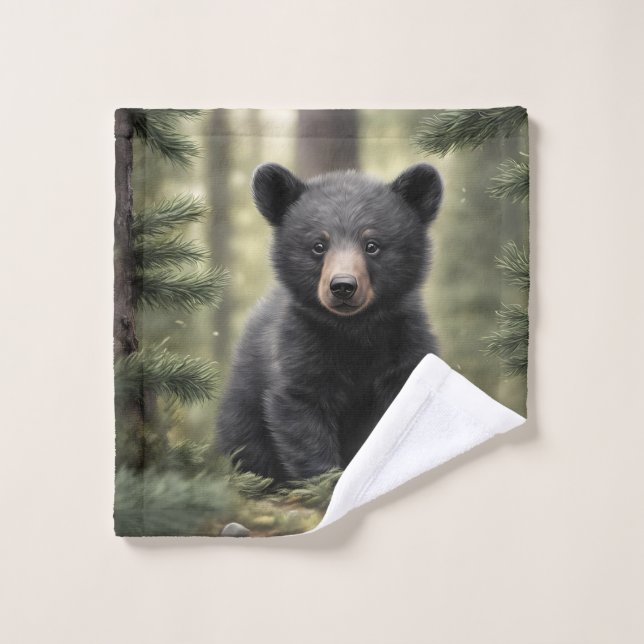 Serviette de l'ourson noir North Woods Little Blac (Gant de toilette)