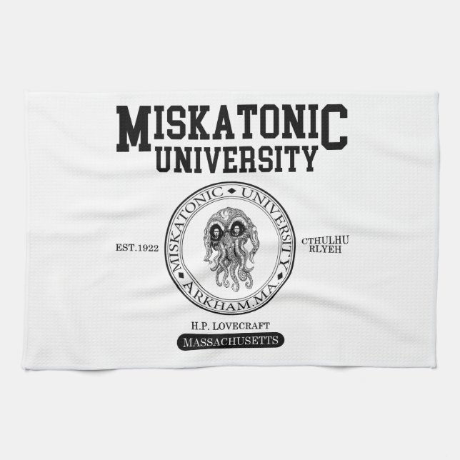 Serviette de lovecraf de l'université CTHULHU de (Horizontal)