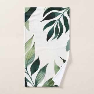 Serviette de luxe émeraude verte or botanique