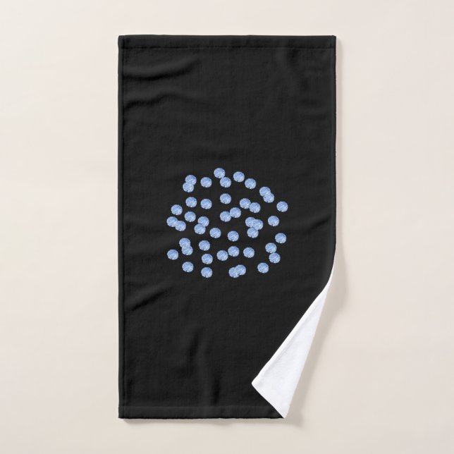 Serviette de main bleue de pois (Serviette à main)