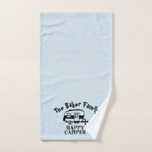 Serviette de main de campeur de famille