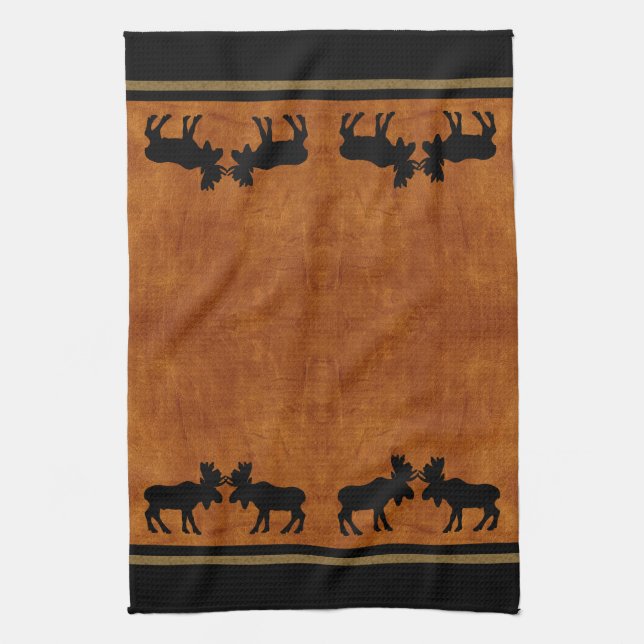 Serviette de main de cuisine d'orignaux (Vertical)