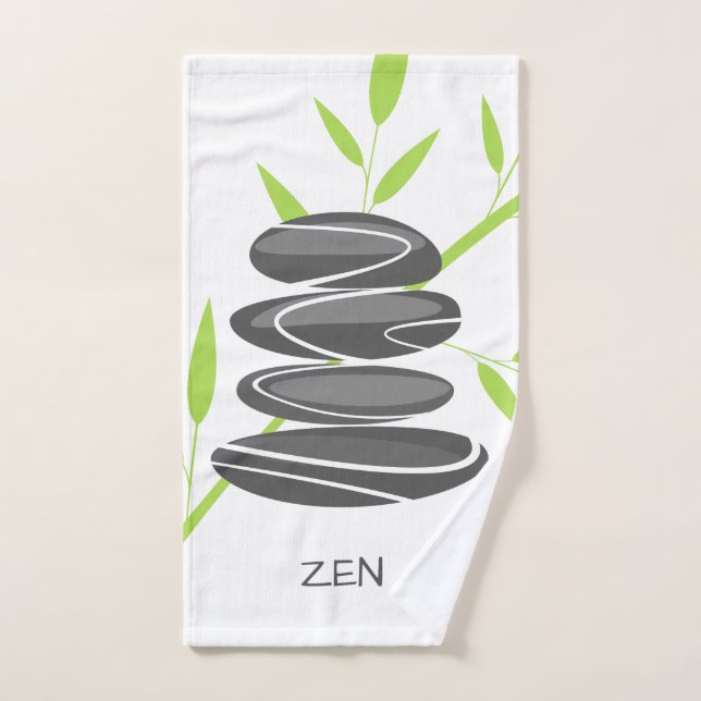 Serviette de main de spa avec conception de pierre (Serviette à main)