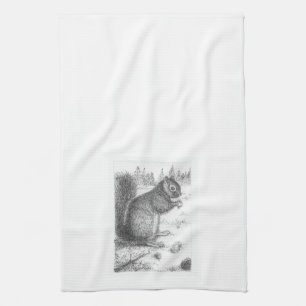 Serviette de main d'écureuil
