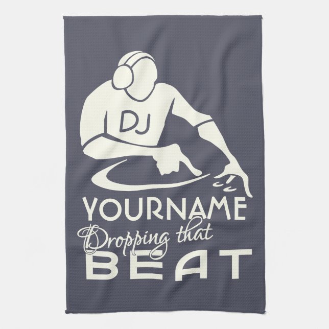 Serviette de main faite sur commande du DJ (Vertical)
