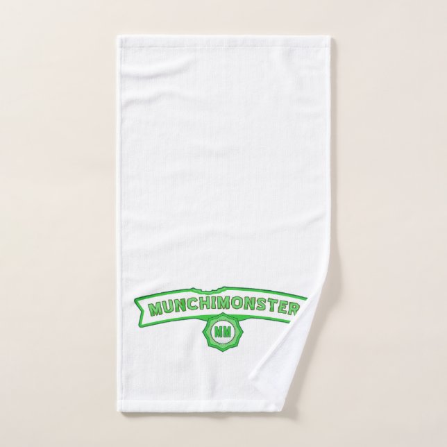 Serviette de main - logo de Munchimonster (Serviette à main)