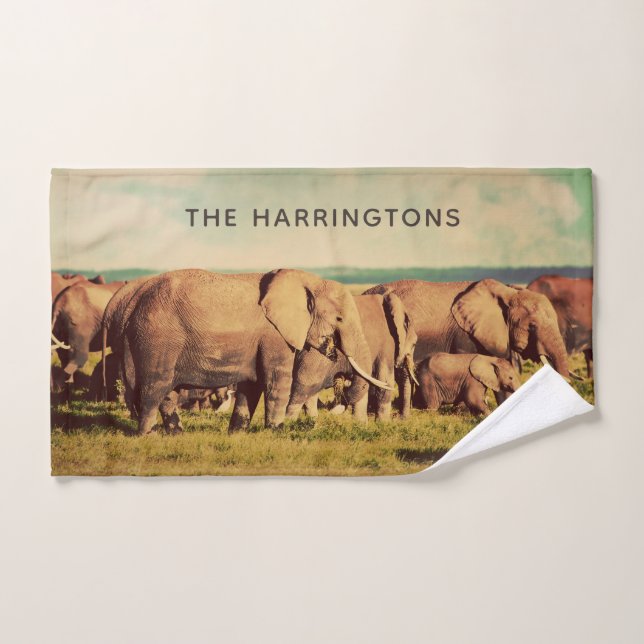 Serviette de main nommée faite sur commande (Serviette à main)