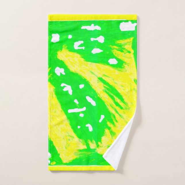 Serviette de main sentiment heureux (Serviette à main)