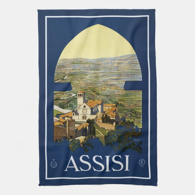 Serviette de main vintage d'Assisi Italie (Vertical)