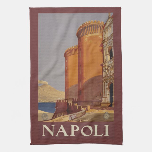 Serviette de main vintage de Napoli Naples Italie (Vertical)