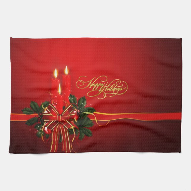 Serviette de mains Joyeuses Fêtes (Horizontal)