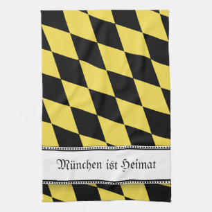 Serviette de maison avec drapeau de Munich