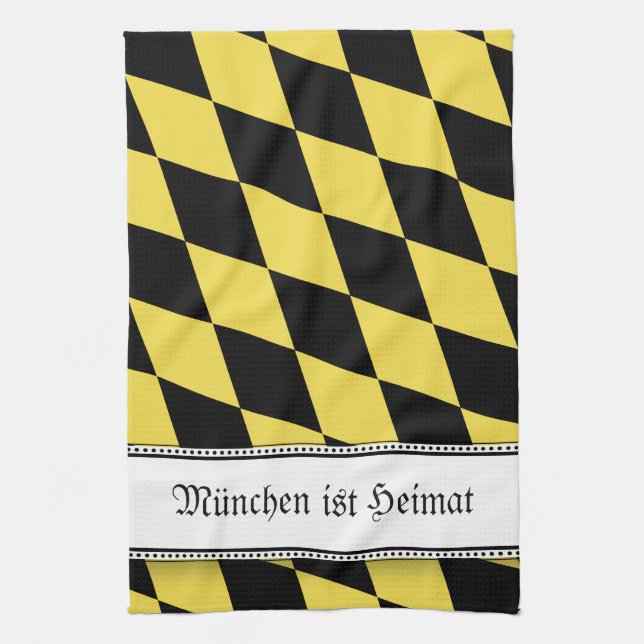 Serviette de maison avec drapeau de Munich (Vertical)