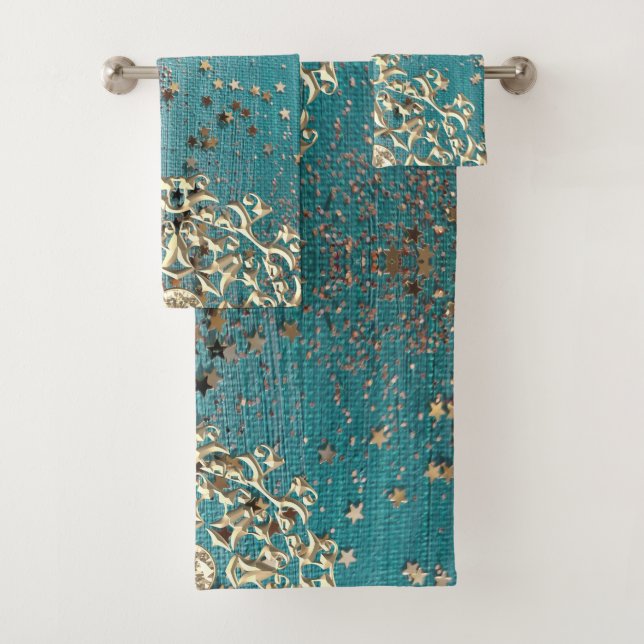 Serviette de mandala de Glittery (En situation)