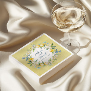 Serviette de mariage en papier La Dolce Vita Lemon